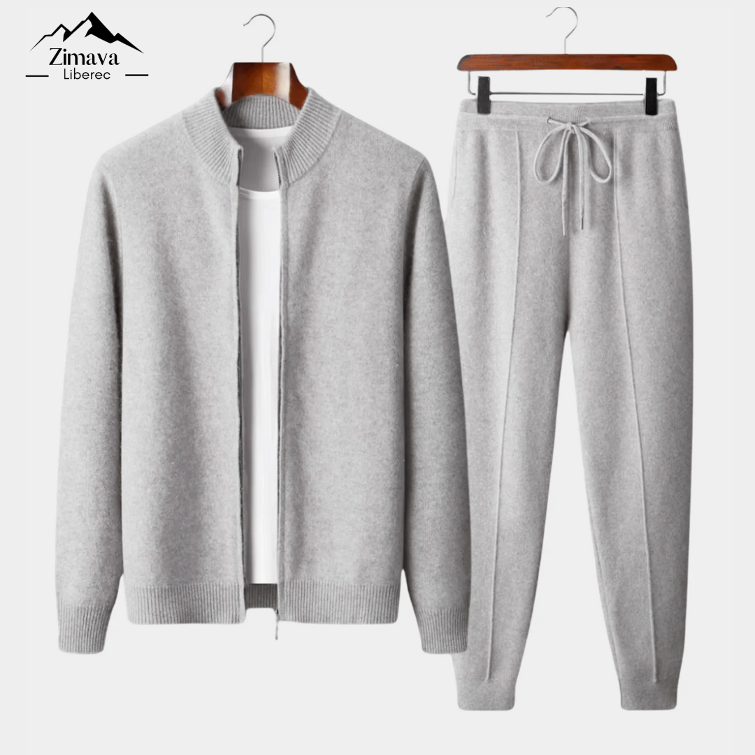 Sada z pravé extra jemné merino vlny Luzzo – Světle šedá