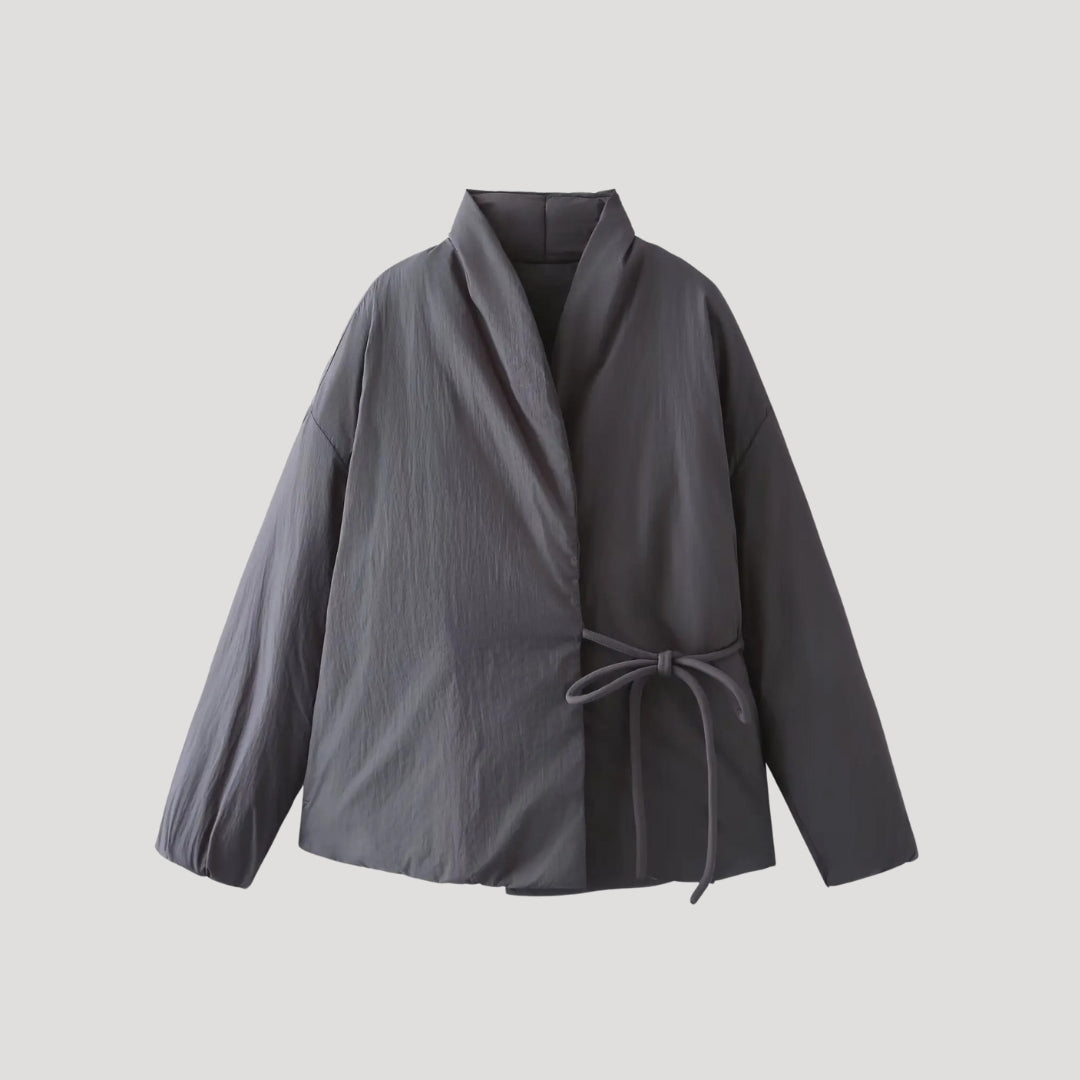 Zavinovací bunda – s páskem v pase – snadný vrstvený styl