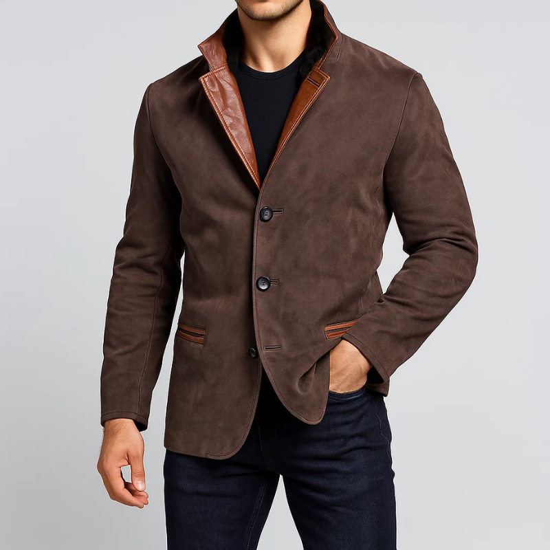 Fitted Men’s Suede Jacket