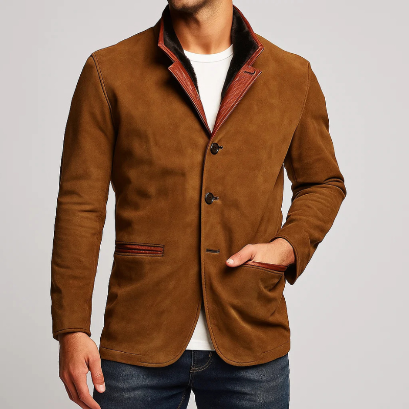 Fitted Men’s Suede Jacket