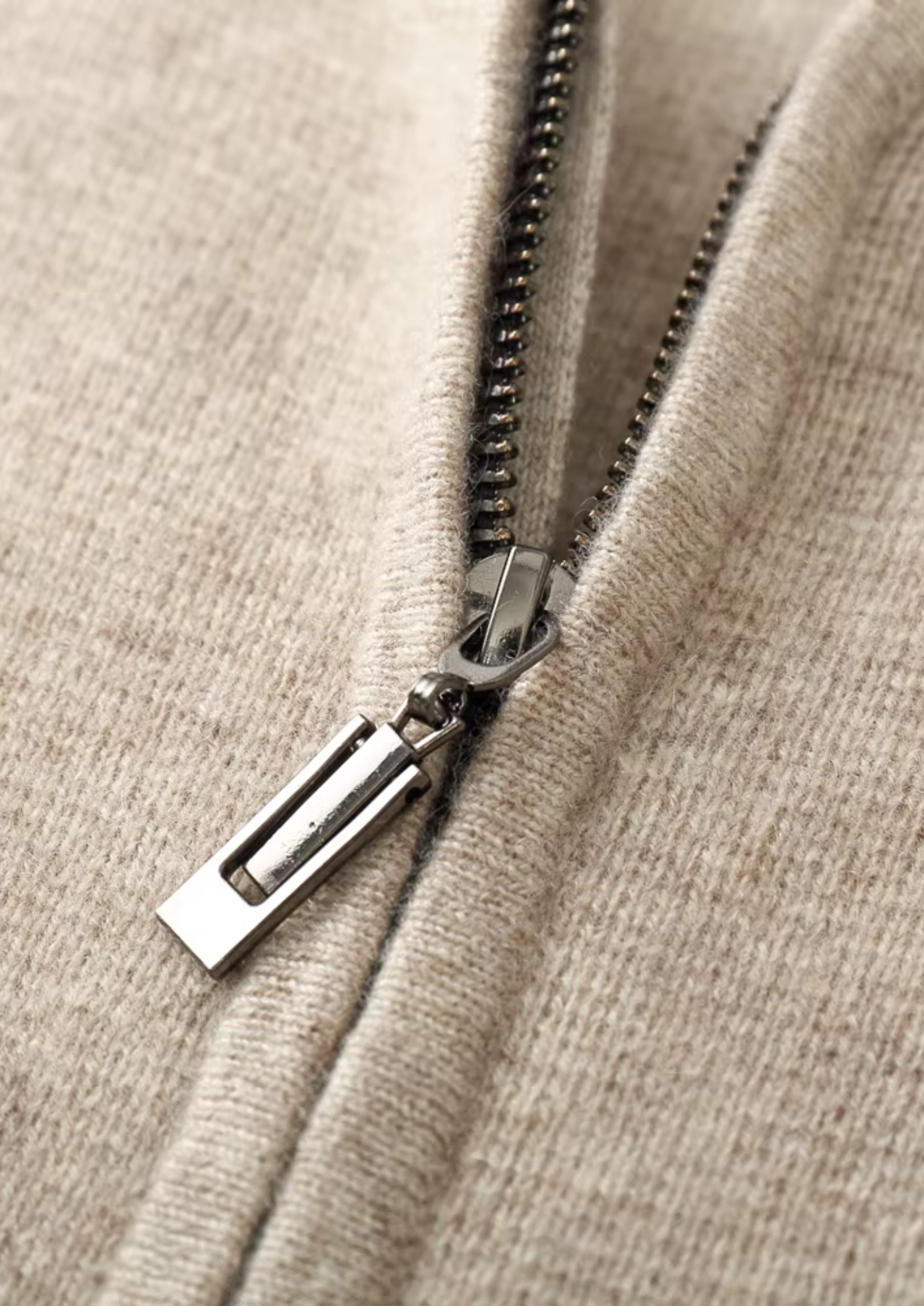 PURE EXTRA-FINÍ MERINO VLASOVÁ ZIPOVÁ MIKINA