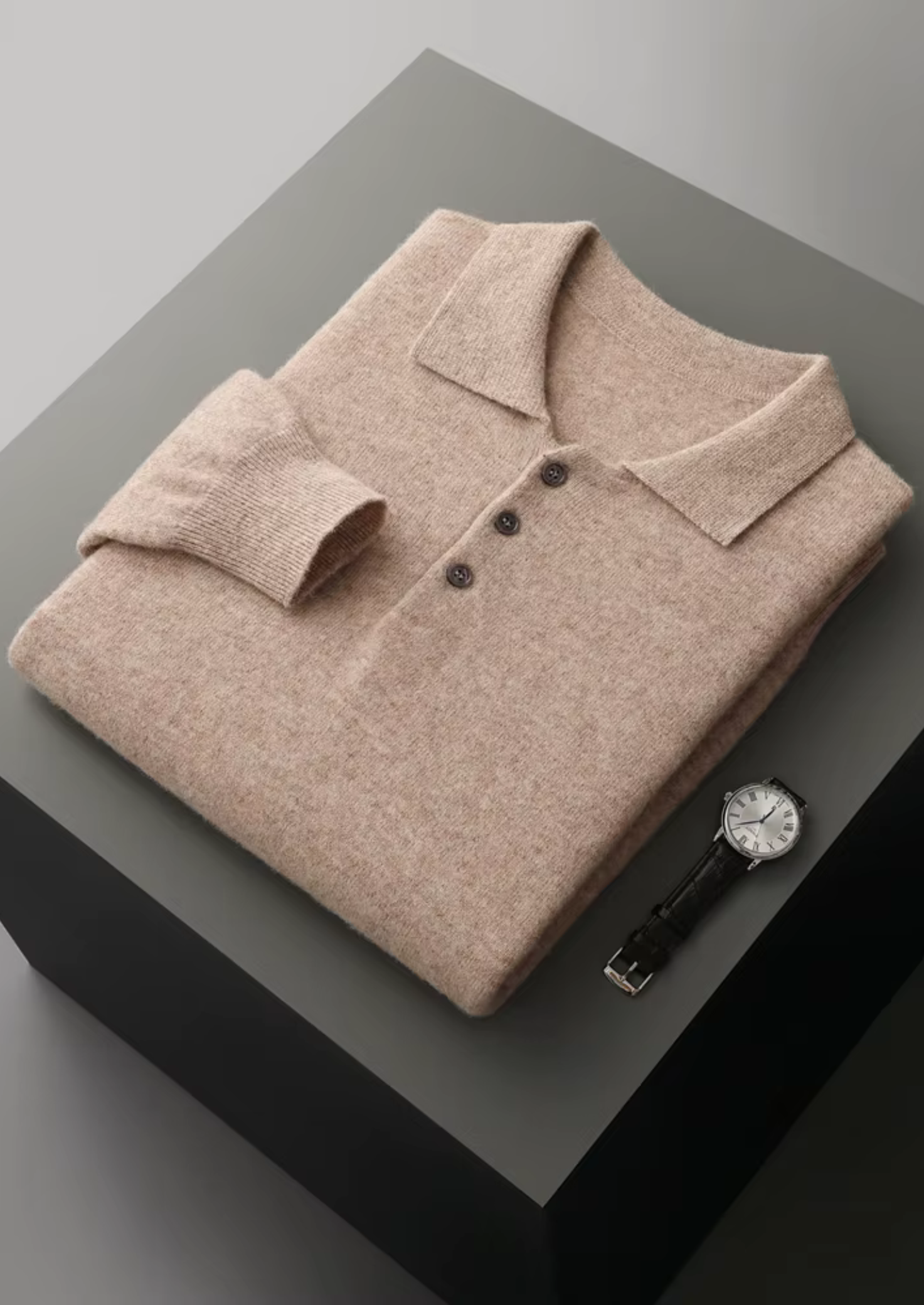 PURE EXTRA-jemná merino vlněná klasická svetr-polo