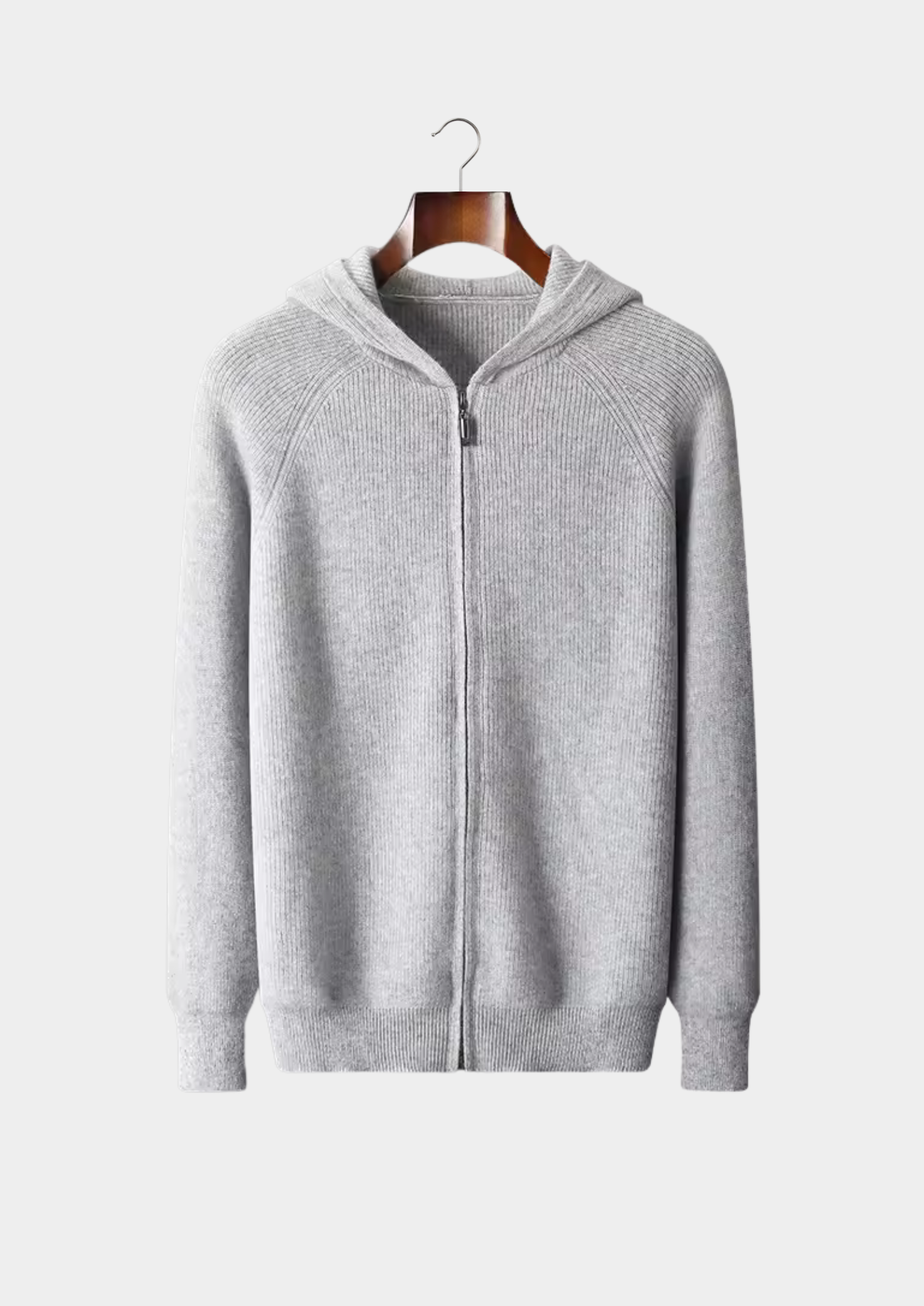 PURE EXTRA-JEMNÁ MERINO VLNA ŽEBROVÁ S MYSLÍ ZIP HOODIE