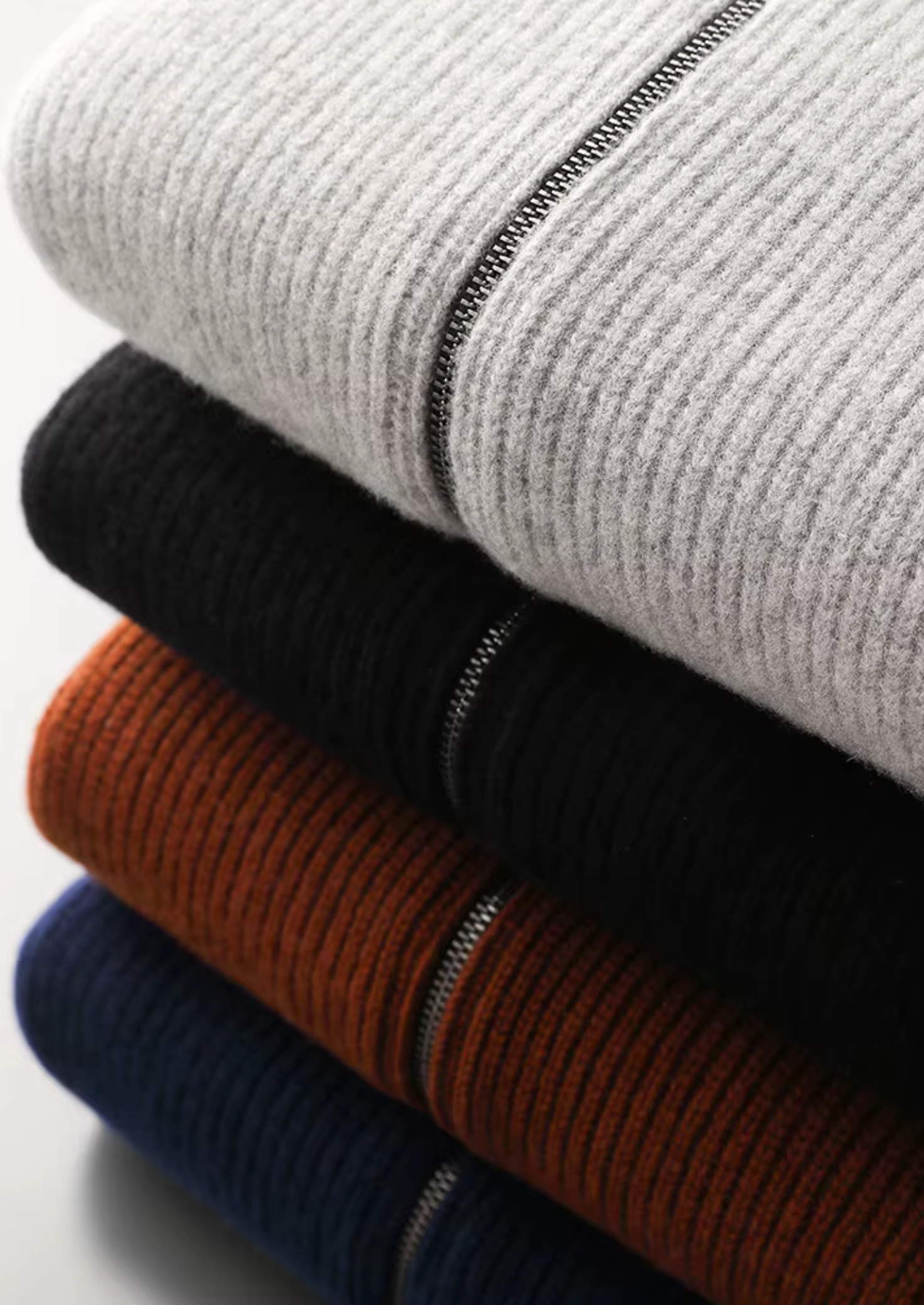 Čistý extra jemný merino vlna žebrovaný kardigan