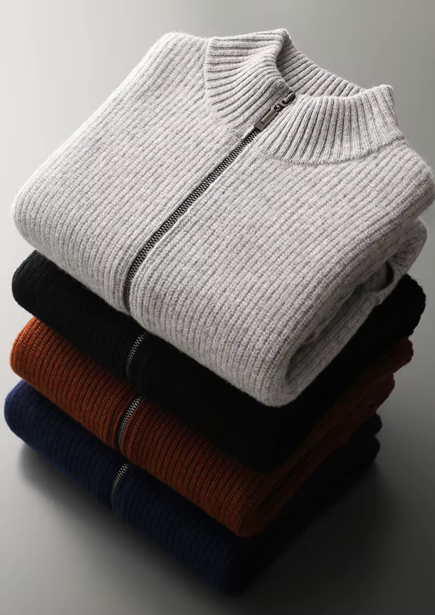 Čistý extra jemný merino vlna žebrovaný kardigan