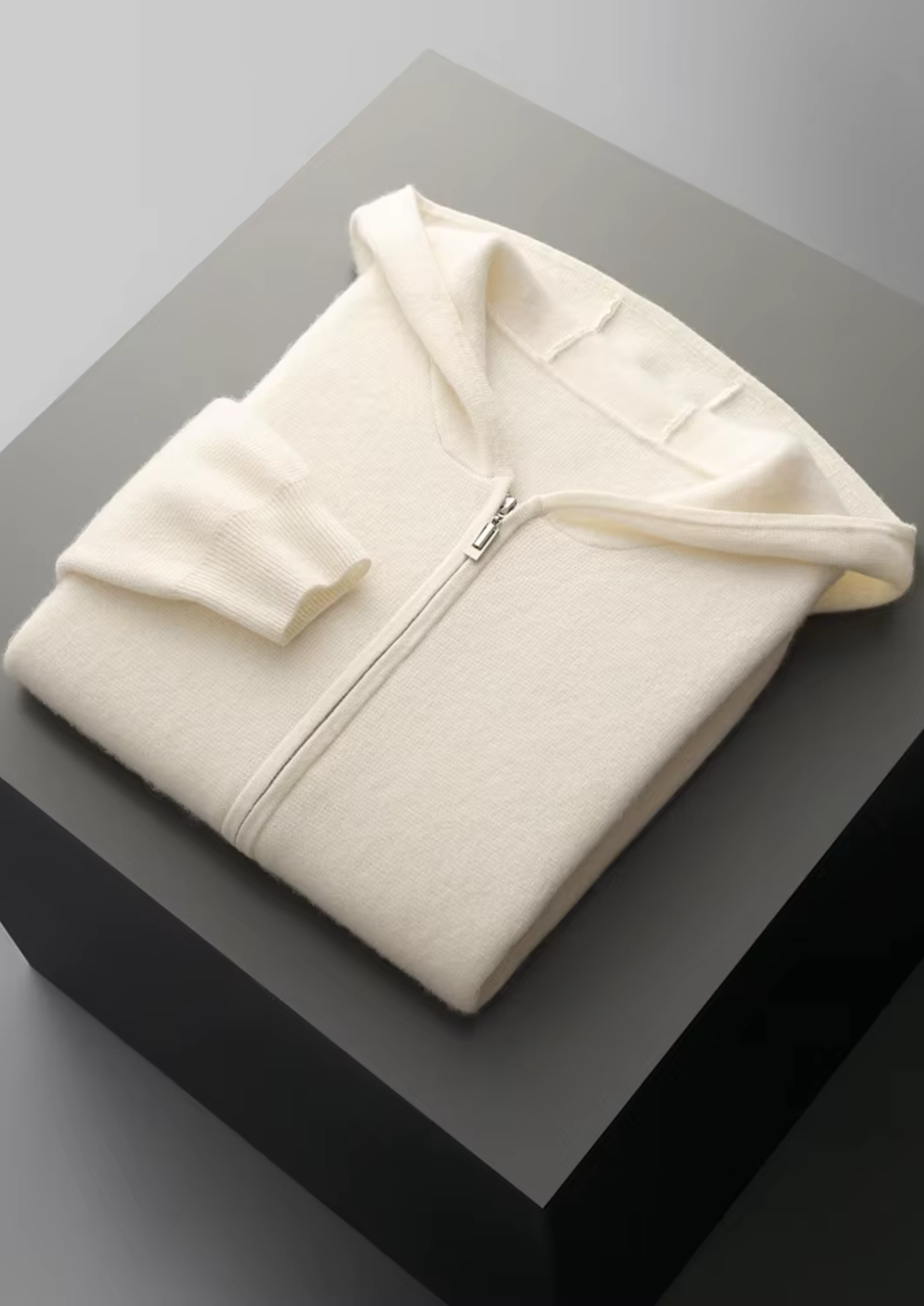 PURE EXTRA-FINÍ MERINO VLASOVÁ ZIPOVÁ MIKINA