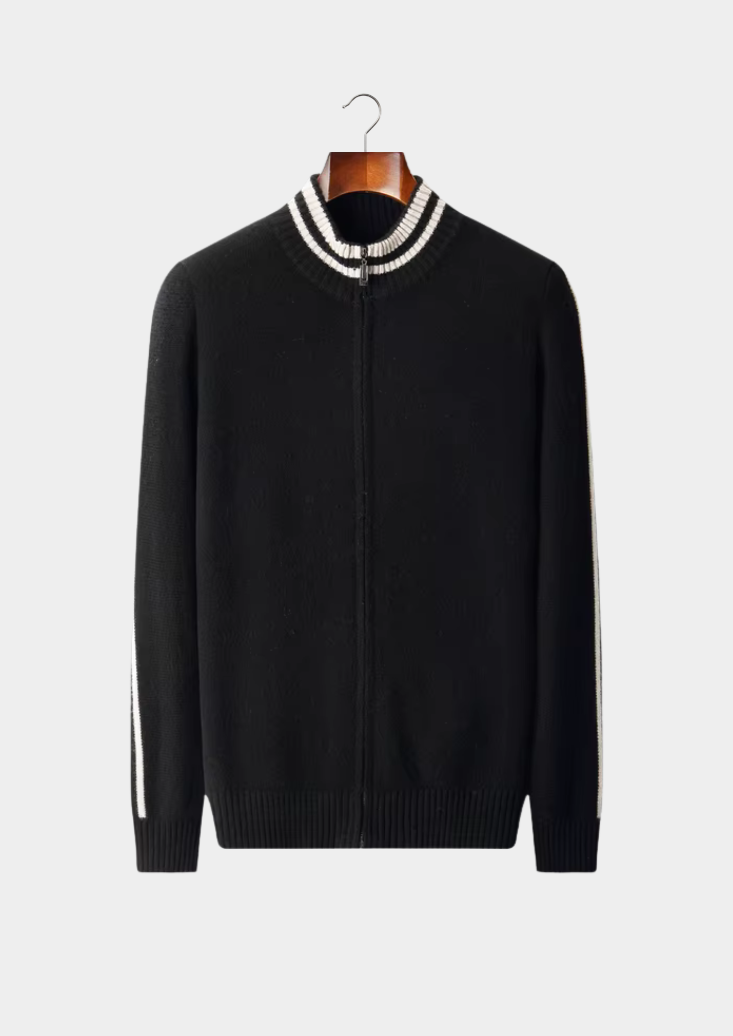 Čistý extra jemný merino vlna dvoubarevný zapínaný cardigan