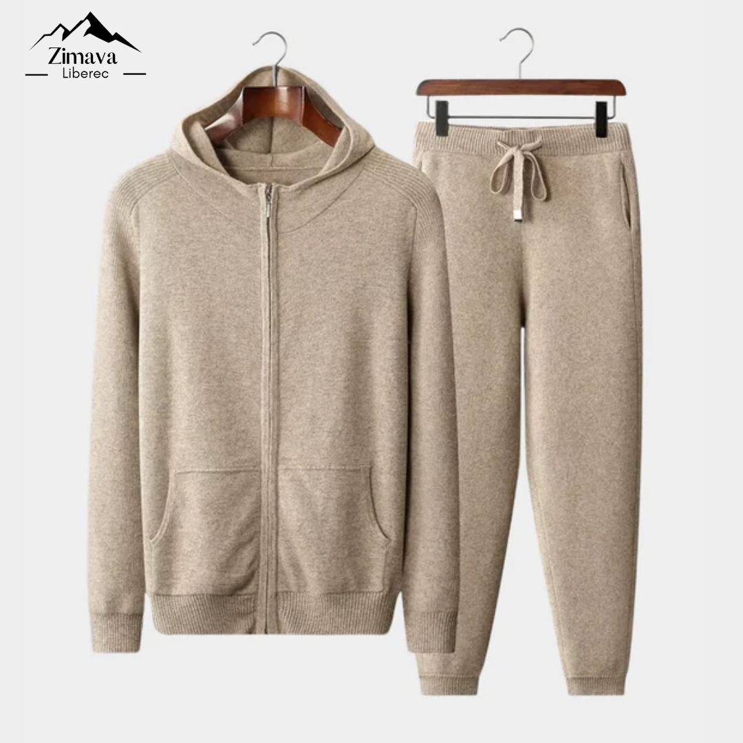 Prémiová souprava z kašmíru na volný čas