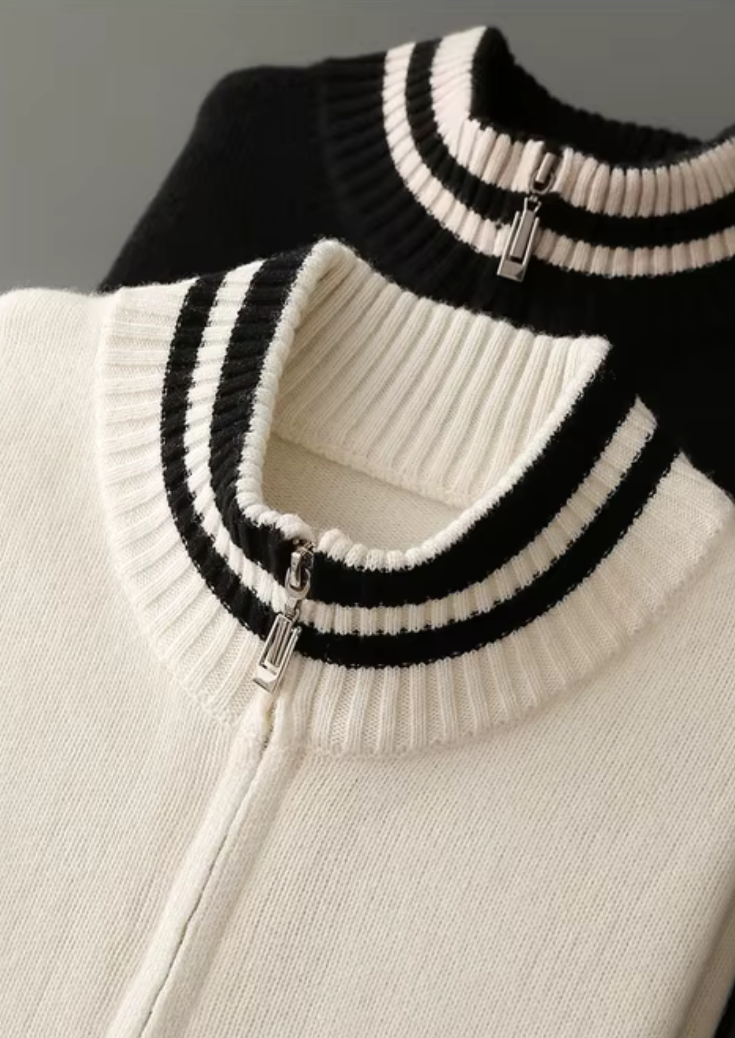 Čistý extra jemný merino vlna dvoubarevný zapínaný cardigan