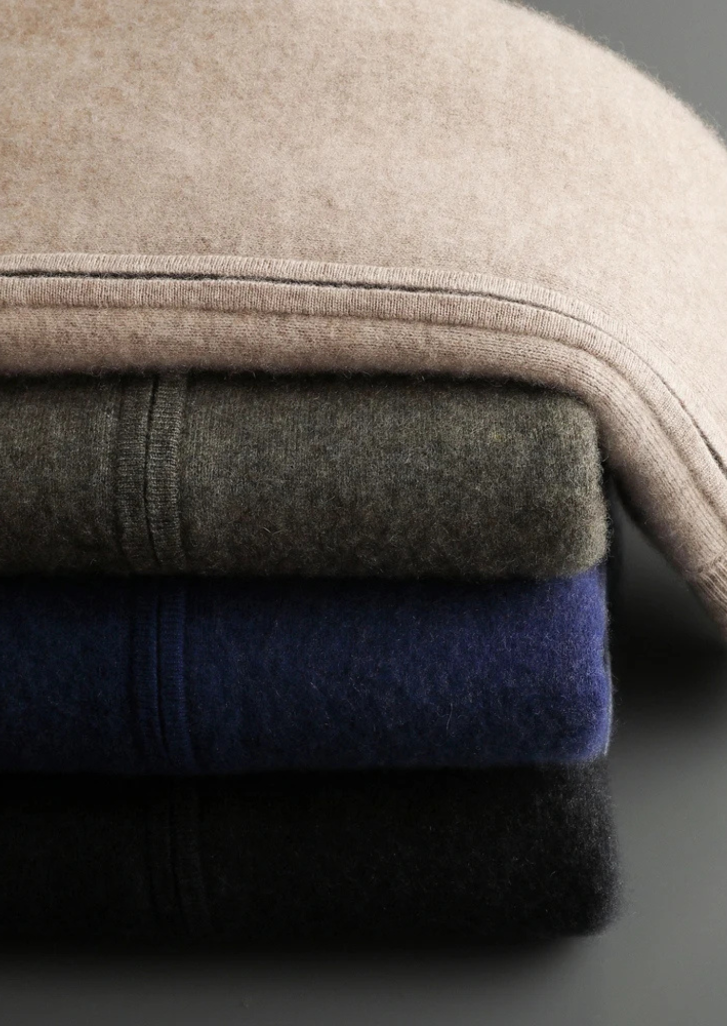 PREMIOVÝ KAŠMÍROVÝ dvoubarevný zipový svetr