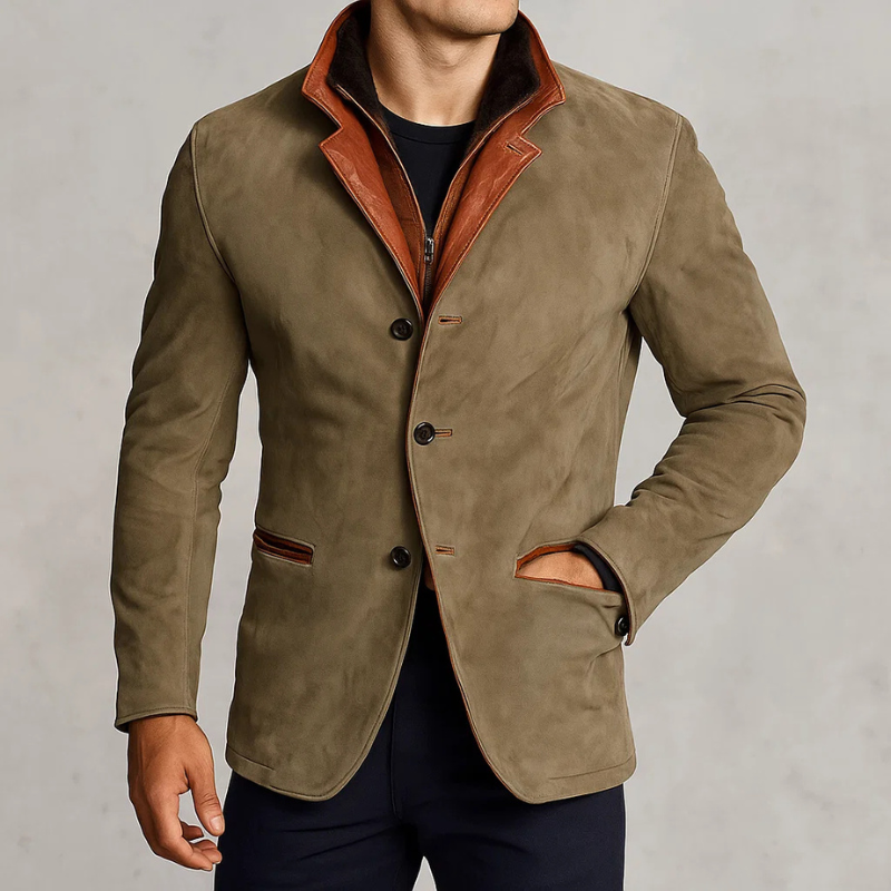 Fitted Men’s Suede Jacket