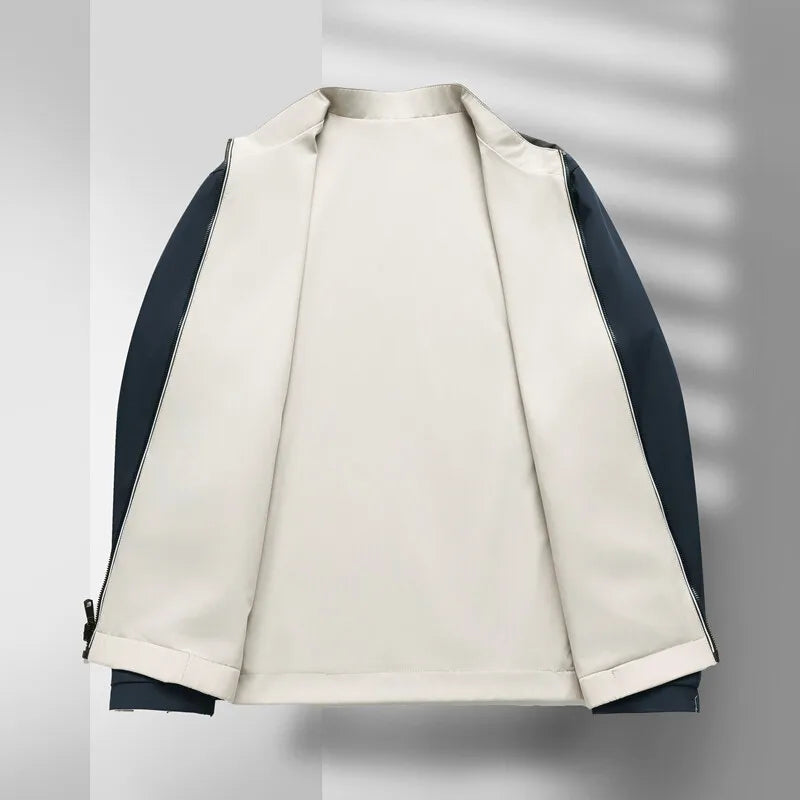 Alessandro Veneti klasická bunda bomber s klopou na zip