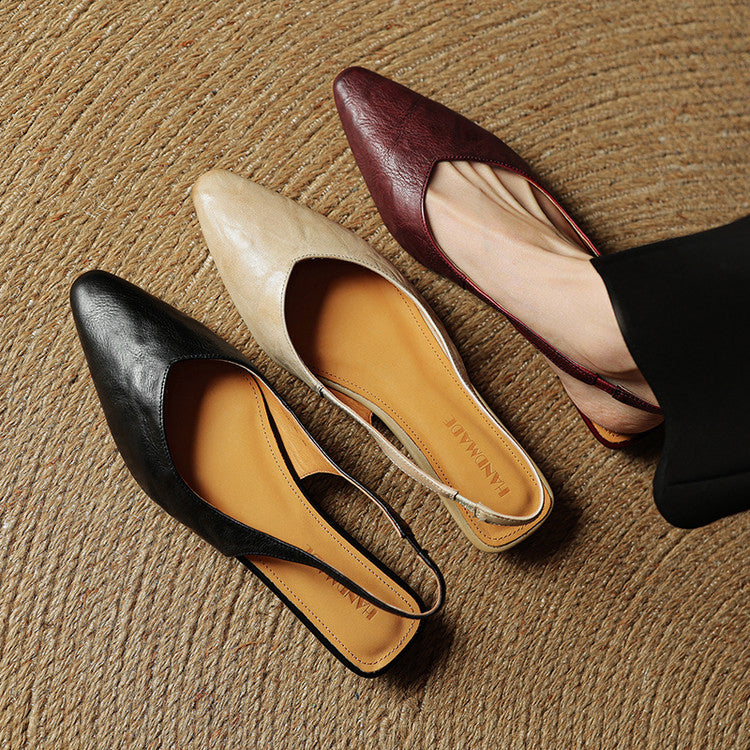 Aveline Pánské kožené nazouváky na nízkém podpatku