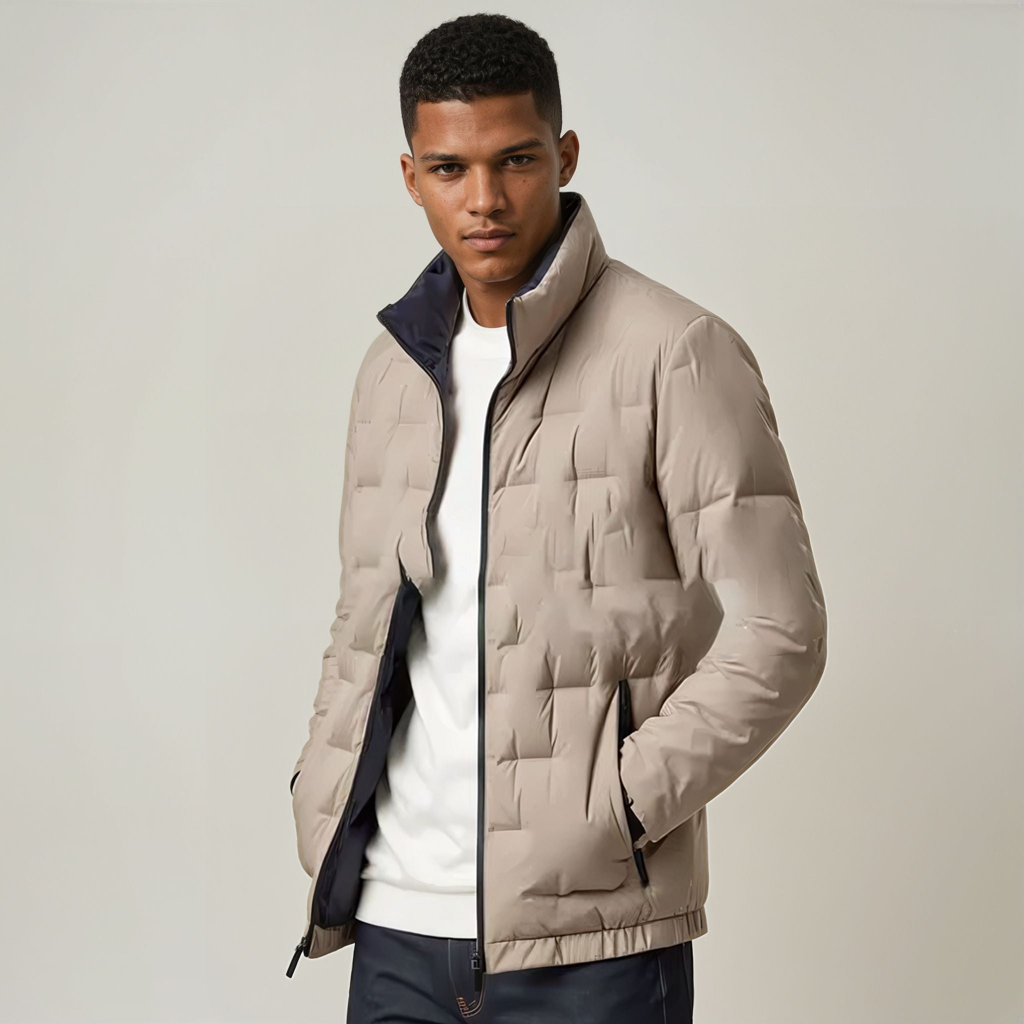 Veste Noire Matelassée Pour Homme