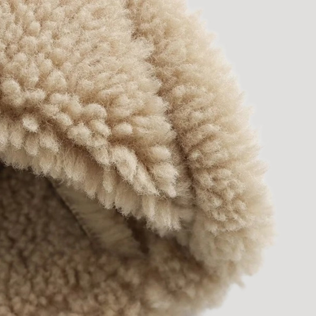 Džínová bunda s oříznutým střihom – umělá koženka s semišovým povrchem – zimní volnočasový styl