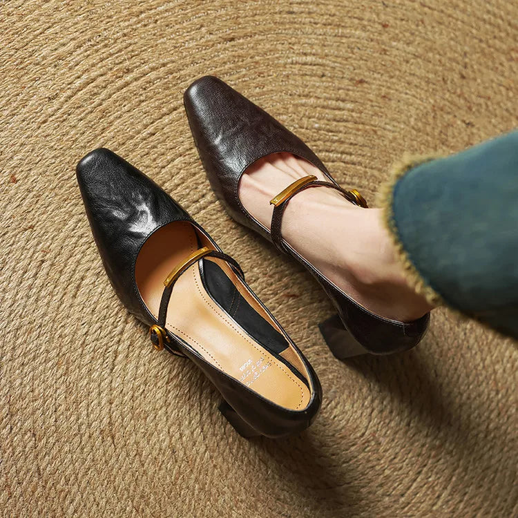 Eloria Pravá kůže Mary Jane lodičky