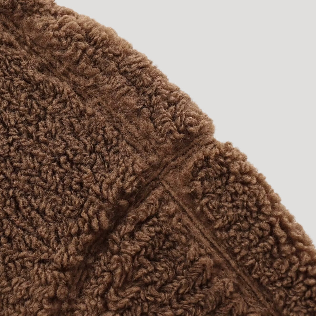 Fleecová bunda – s knoflíky vpředu – pohodlný zimní základ