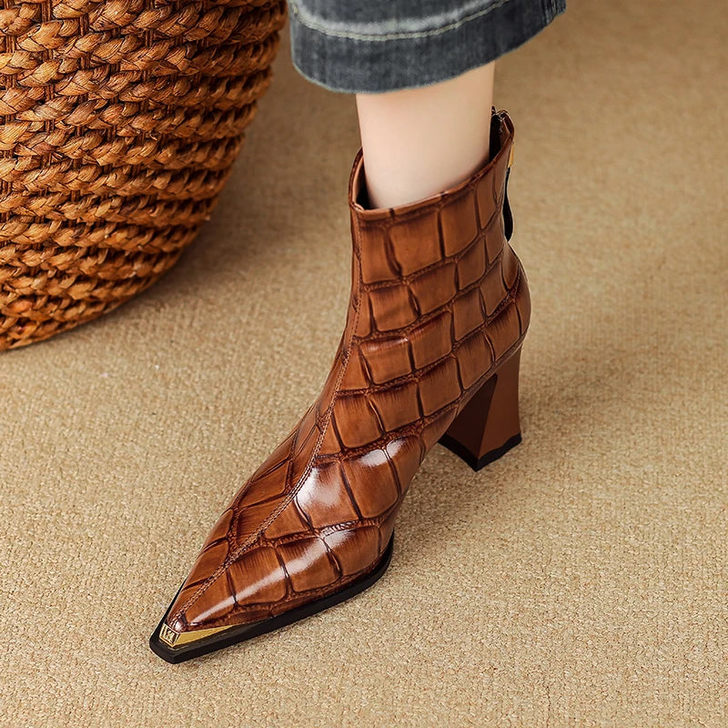 Marcella Croc Kožené boty