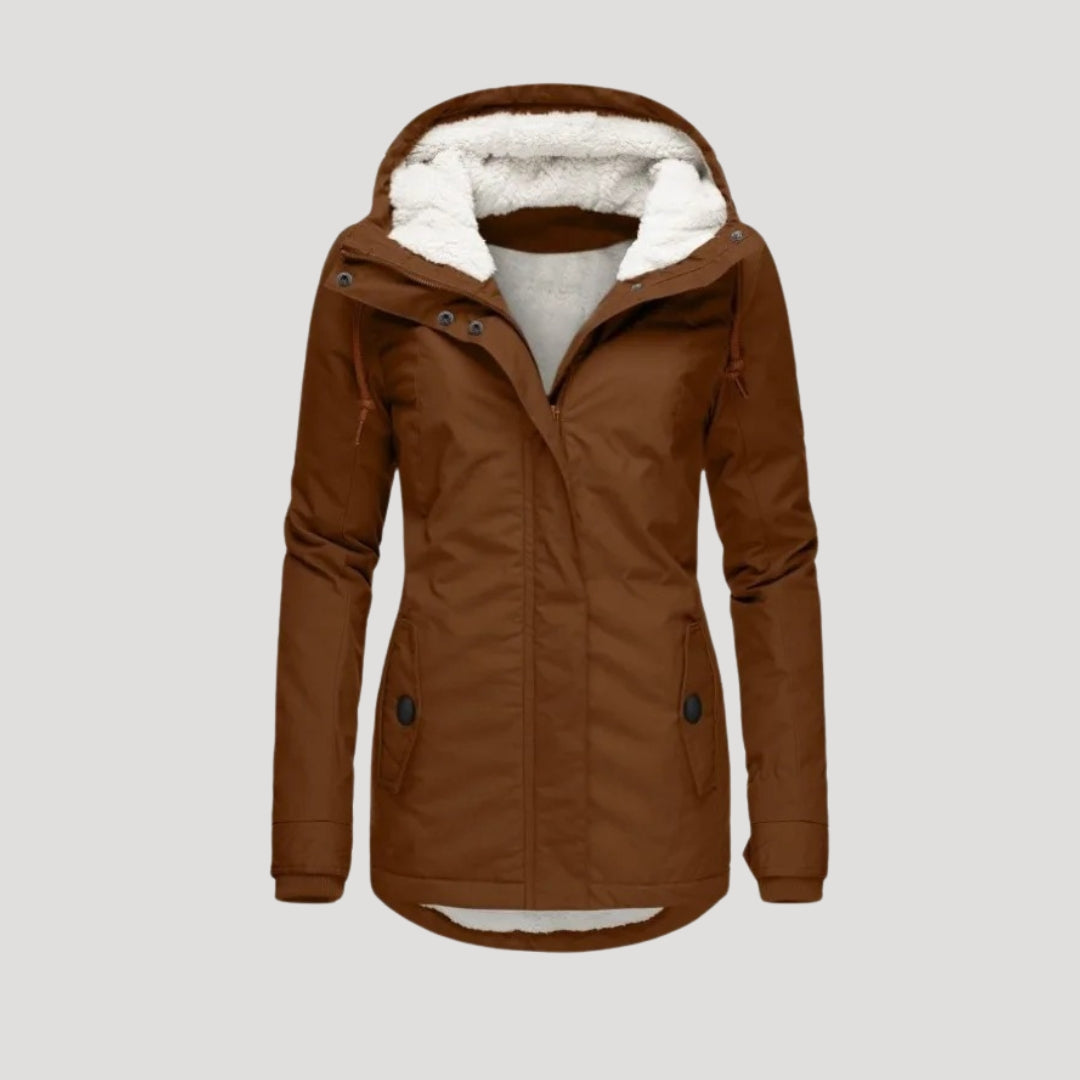 Zimní Parka – Vyjímatelná Fleecová Podšívka – S Kapucí na Chladné Počasí