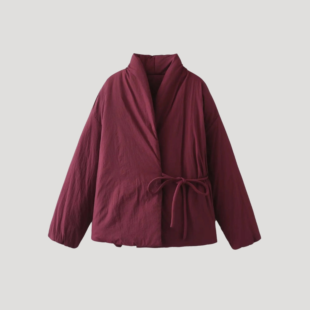 Zavinovací bunda – s páskem v pase – snadný vrstvený styl
