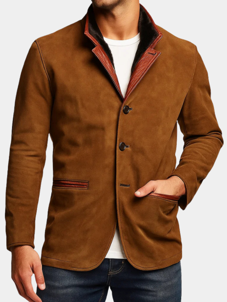 Fitted Men’s Suede Jacket