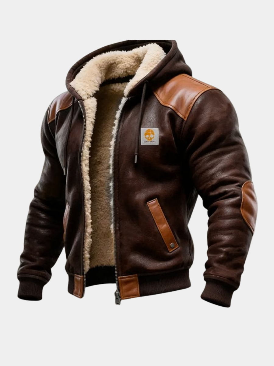 DUMONT LYON | vintage kožená bunda s kapucí