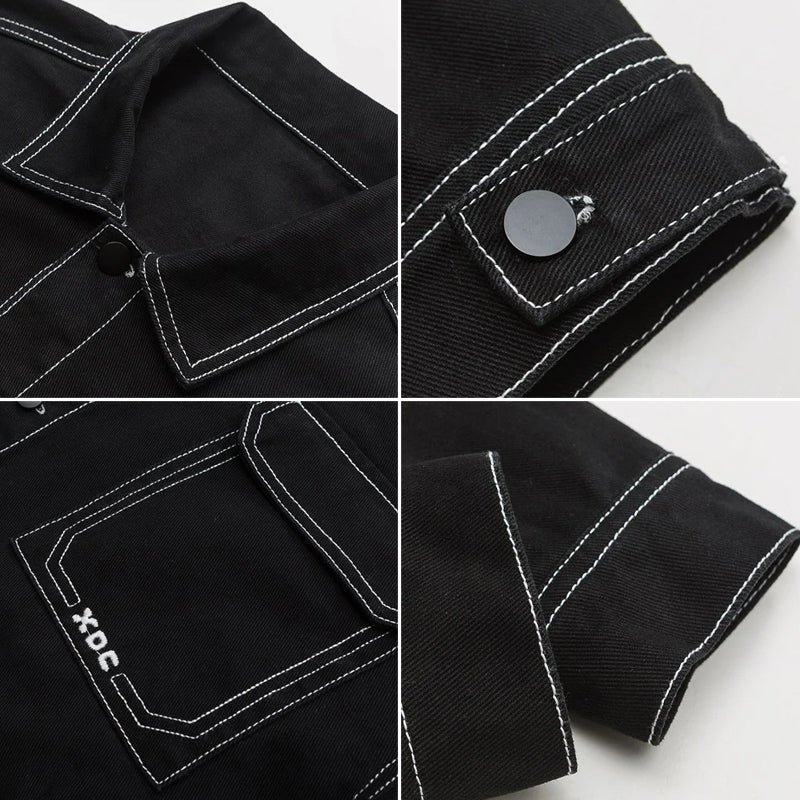 Lorenzo Vitali Retro Baggy Džínsová bunda